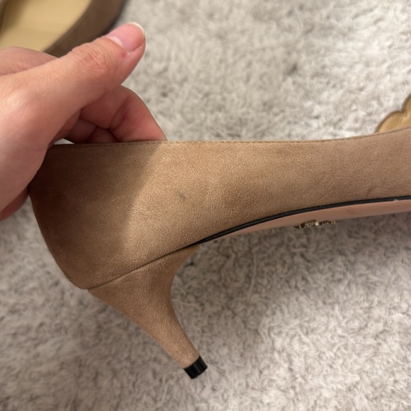 Prada suede scalloped front pumps 37.5 - Picture 8 of 11